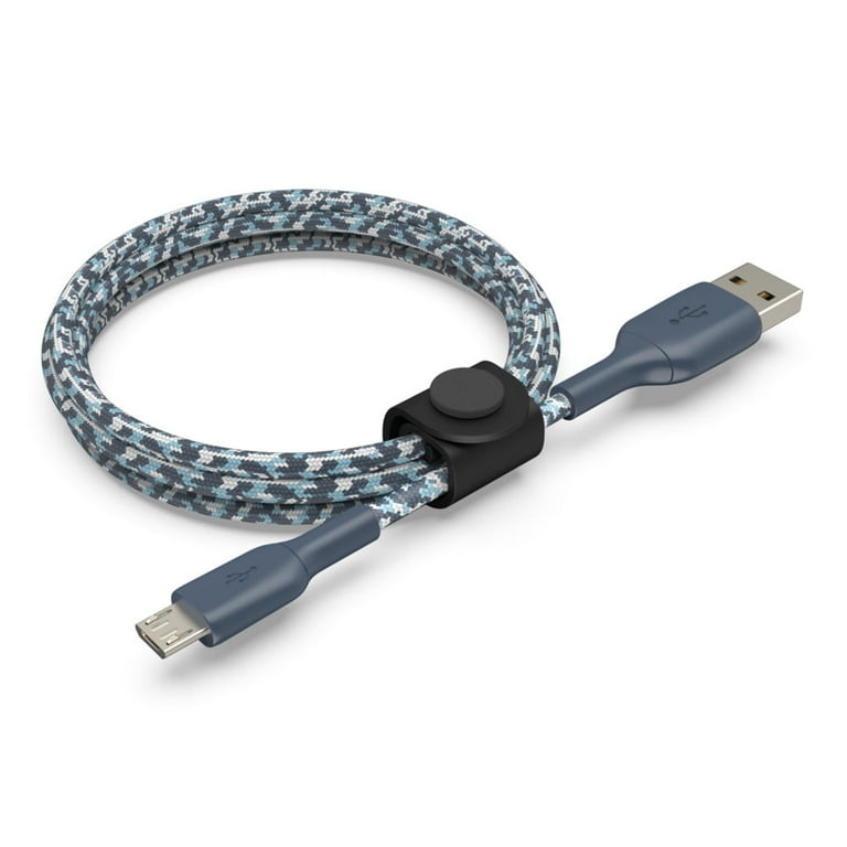 Belkin BOOSTCHARGE Braided USB A to Micro USB Cable Strap, Blue