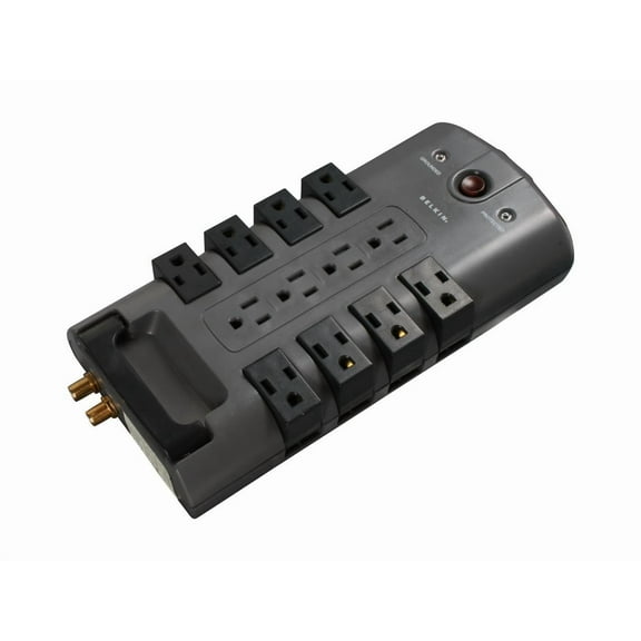 BELKIN BP112230-08 8 Feet 12 Outlets 4320 Joules Pivot-Plug Surge Protector