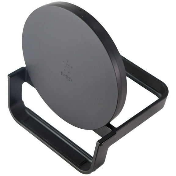 Restored Belkin BoostCharge 10W Fast Wireless Charging Stand with QC 3.0 Charger - Black (Refurbished)