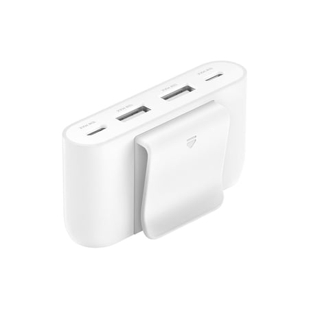 Belkin BoostCharge - Charging strip - 4 output connectors (2 x USB, 2 x USB-C) - white