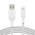 thumbnail image 1 of Belkin BoostCharge Braided Lightning Cable - 3.3ft/1M - MFi Certified Apple iPhone Charger USB to Lightning Cable - iPhone Cable - iPhone Charger Cord - Apple Phone Charger - White, 1 of 6