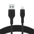 thumbnail image 1 of Belkin BoostCharge Flex Silicone USB Type A to Lightning Cable (1M/3.3FT), MFi Certified Charging Cable for iPhone 13, 12, 11, Pro, Max, Mini, SE, iPad and More - Black, 1 of 4
