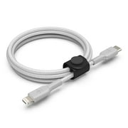 Belkin BoostCharge Nylon Braided USB C to Lightning Cable 5FT - MFi Certified 18W Power Delivery iPhone Charger Cord - Apple Charger USB C Cable - Fast Charging for iPhone 14, iPhone 13 - Silver
