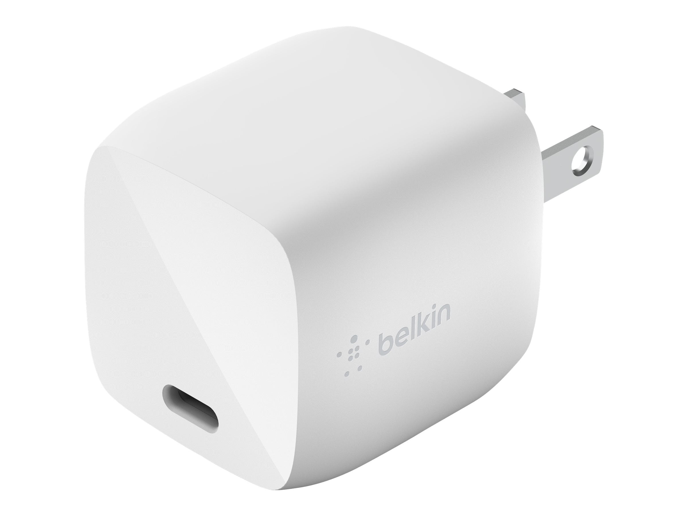 Belkin Compact Wall Charger 30W, USB-C Power Delivery Fast Charging for Apple iPhone 16, 15, 14, 13, Samsung Galaxy S25, iPad, AirPods, Tablet, Nintendo Switch 2 & More w/ 1M USB-C to C Cable - White