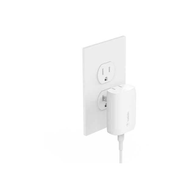 Belkin BoostCharge - Power adapter - PPS technology - 30 Watt - 3 A - PD 3.0, Fast Charge (24 pin USB-C) - white - for Apple iPad; Apple iPhone; Google Pixel; Samsung Galaxy