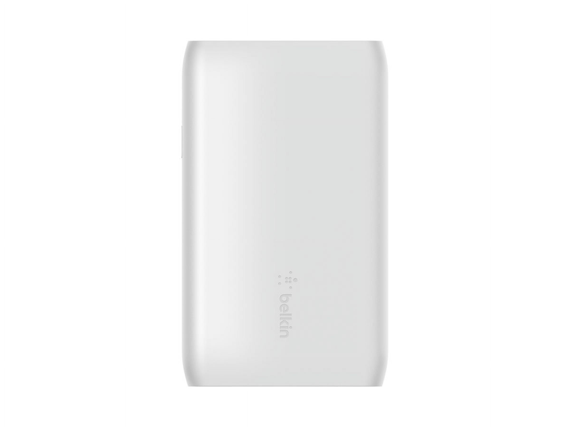 Belkin BoostCharge - Power bank - 5000 mAh - 2 output connectors (USB, 24 pin USB-C) - white