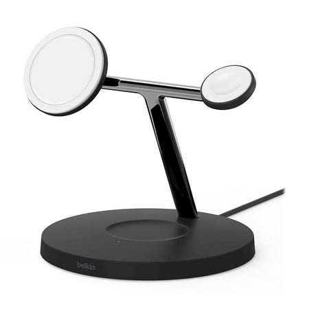 Belkin - BOOSTCHARGE PRO 3 in 1 Wireless Charger with MagSafe for iPhone 14/13/12 Series Devices - Black