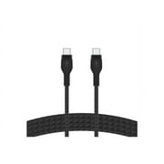 Belkin BoostCharge Pro Flex Braided USB-C to USB-C Charger Cable (2M/6.6FT), USB-IF Certified Power Delivery PD Fast Charging Cable for iPhone 15 Series, MacBook Pro, iPad Pro, Galaxy S23, S22 - Black