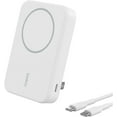 thumbnail image 1 of Belkin BoostCharge Pro Wireless Power Bank 10K w/ Qi2, MagSafe Compatible + Built-in Pop-up Kickstand - Compatible w/iPhone 16, 16 Plus, 16 Pro, 16 Pro Max, iPhone 15, iPhone 14, and More - White, 1 of 10