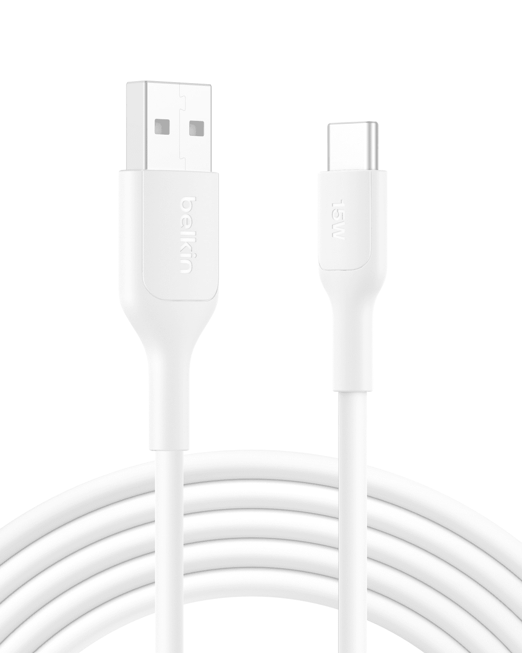Belkin BoostCharge USB-A to USB-C Cable 2.0 9.9ft/3M Fast Charging & Sync Cable USB-A Charger Cable USB-C Phone Cable Eco Cable White
