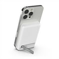thumbnail image 1 of Belkin BoostCharge Wireless Power Bank 5K w/MagSafe Compatible 7.5W Charging, Built-in Pop-up Kickstand - Compatible w/iPhone 16, 16 Plus, 16 Pro, 16 Pro Max, iPhone 15, AirPods, and More - White, 1 of 11