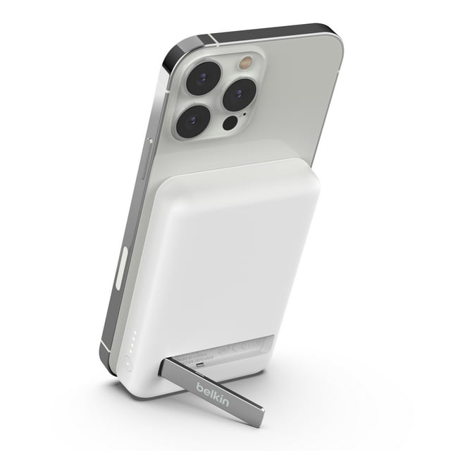 Belkin BoostCharge Wireless Power Bank 5K w/ MagSafe Compatible 7.5W Charging, Included Popup