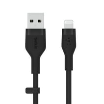Belkin Boostcharge Flex 10ft Silicone USBA to Lightning Cable, Compatible with Apple Devices, Black