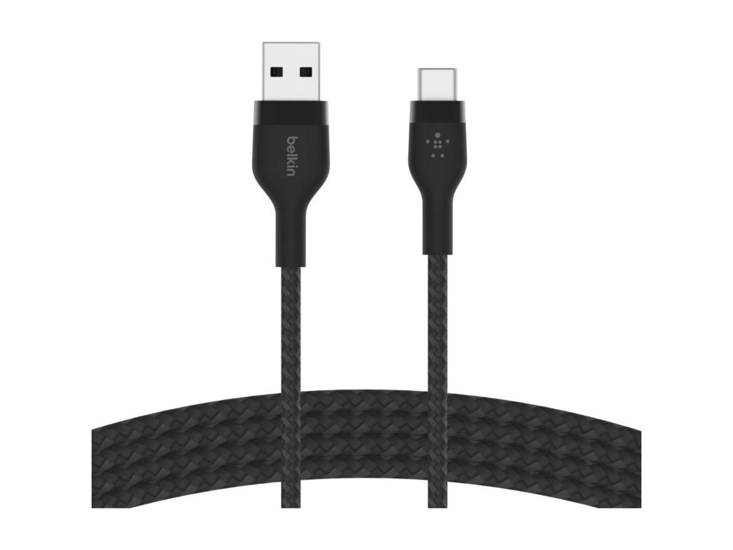 Belkin CAB010bt1MBK 3.28 ft. Boost Charge Pro Flex USB-A To USB-C Cable - USB-USB-C Data Transfer Cable, Black