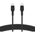 thumbnail image 1 of Belkin BoostCharge Pro Flex Braided USB-C to USB-C Charger Cable (2M/6.6ft), USB-IF Fast Charging Cable for iPhone 16 Series, Macbook Pro, iPad Pro, Galaxy S25, S24, Nintendo Switch 2 & More - Black, 1 of 7