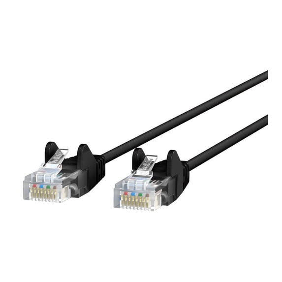 Belkin Slim - Patch cable - RJ-45 (M) to RJ-45 (M) - 4.27 m - UTP - CAT 6 - molded, snagless - black
