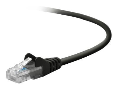 Belkin - Patch cable - TAA Compliant - RJ-45 (M) to RJ-45 (M) - 14 ft - UTP - CAT 5e - molded, snagless, stranded - black