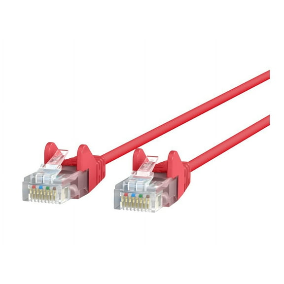 Belkin Slim - Patch cable - RJ-45 (M) to RJ-45 (M) - 1.22 m - UTP - CAT 6 - molded, snagless - red