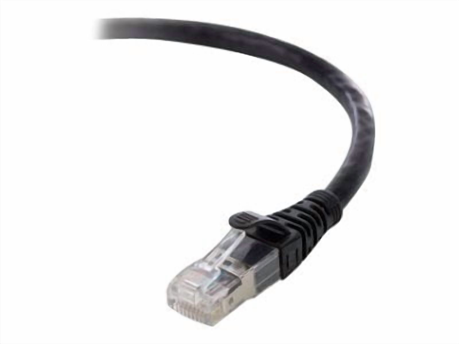 Belkin 10G - Patch cable - RJ-45 (M) to RJ-45 (M) - 14 ft - CAT 6a - molded, snagless, stranded - black