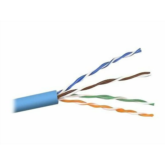 1000FT BULK CAT5E BLUE PLENUM 24AWG SOLID NO RETURNS ROHS