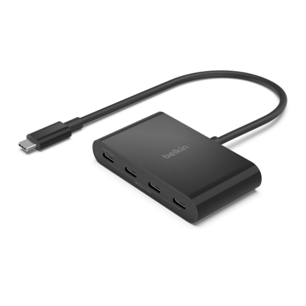 Belkin Connect USB-C™ to 4-Port USB-C Hub, Multiport Adapter Dongle with 4 USB-C 3.2 Gen2 Ports & 100W PD with Max 10Gbps High Speed Data Transfer for MacBook, iPad, Chromebook, PC, and More - image 1 of 10