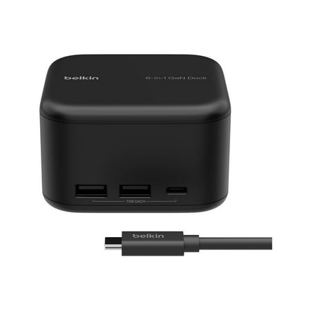 Belkin - USB-C 6-in-1 Core GaN Dock - Black