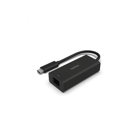 Belkin - USB Type C to 2.5 Gb Ethernet Adapter, USB-IF Certified Thunderbolt 3 & 4 - Black