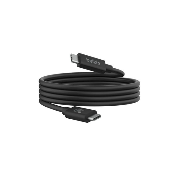 Belkin Connect USB4 Cable (4ft/1.2M Power Cable), USB-C to USB-C Cable w/ 240W Power Delivery + 20Gbps - USB4 Compliant Power Cable, Compatible with MacBook, Windows, Chromebook, & More