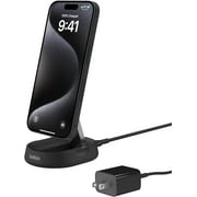 Belkin Convertible Magnetic Charging Stand 15W - MagSafe-Compatible Fast Qi2 Charger, Charger for Apple iPhone 16, 16 Plus, 16 Pro, 16 Pro Max, 16e, iPhone 15 & 14, Apple Airpods Pro- Black