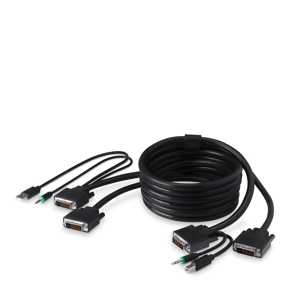 Belkin Dual DVI-D + USB A/B + Audio Combo Cable - image 1 of 4