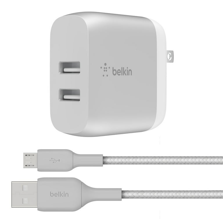 Cargador Dual Belkin USB-A de 24 W + Cable USB-A a Micro-USB - Compudemano