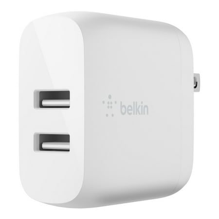 Belkin - BOOST CHARGE Dual USB-A Wall Charger 24W + Lightning to USB-A Cable - White