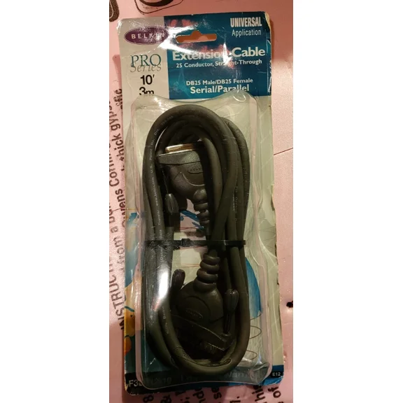 Belkin Extension Cable 10Ft New Pro Series 25 Conductor, S.T. Db25 M/Db25 Female