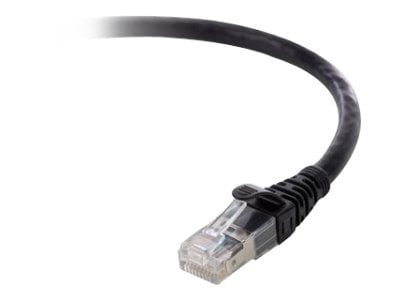 Belkin 10G - Patch cable - RJ-45 (M) to RJ-45 (M) - 20 ft - CAT 6a - molded, snagless, stranded - black