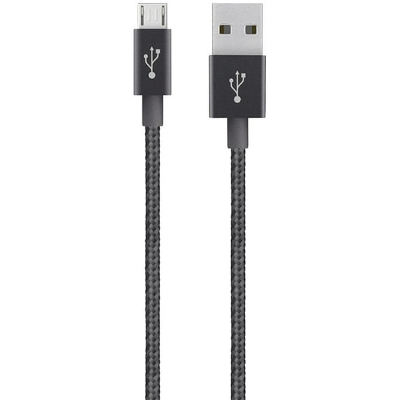 Belkin F2CU021BT04-BLK MIXIT? Metallic Micro USB to USB Cable, 4 Feet