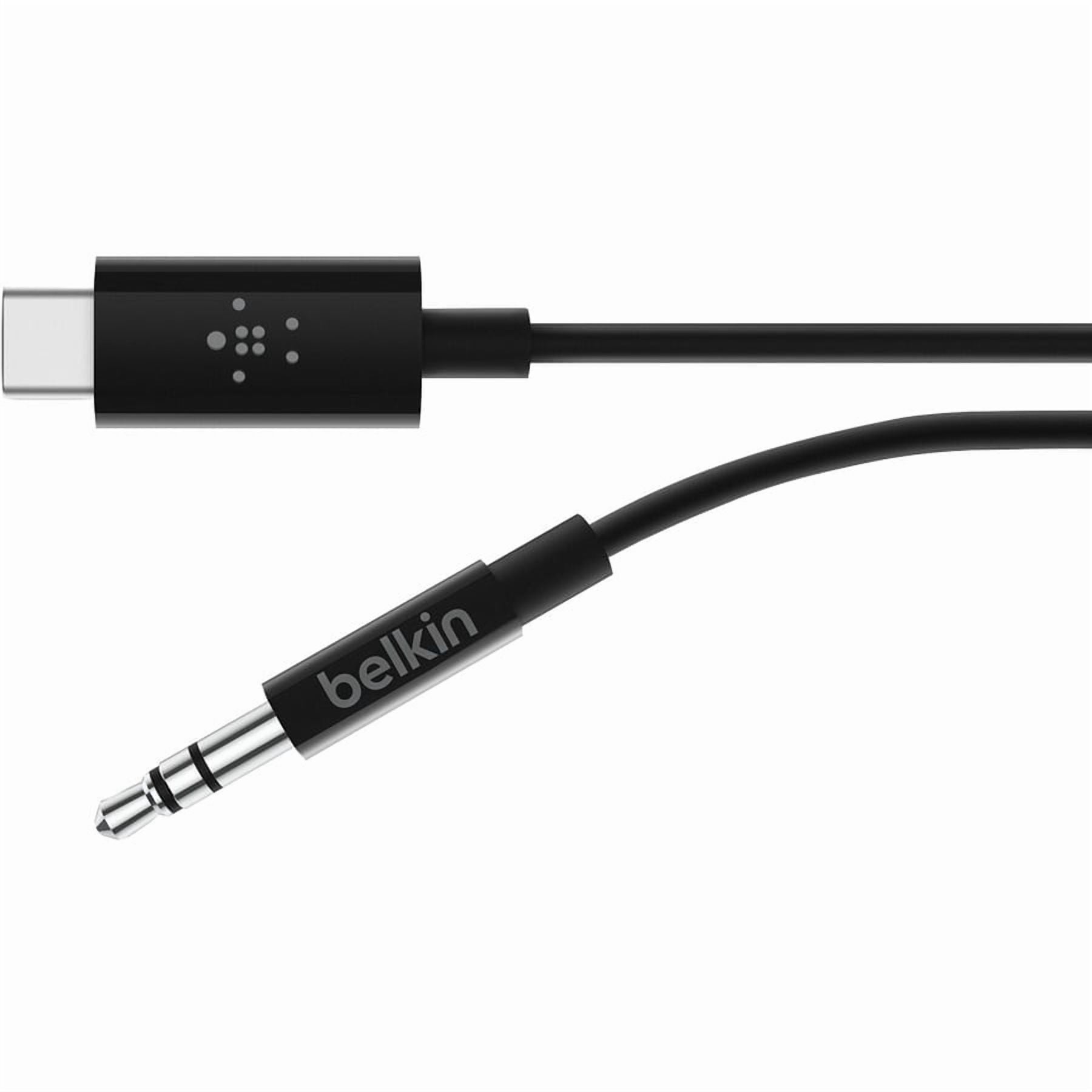 Belkin F7U079BT03-BLK Rockstar 3.5 mm Audio Cable with USB-C Connector