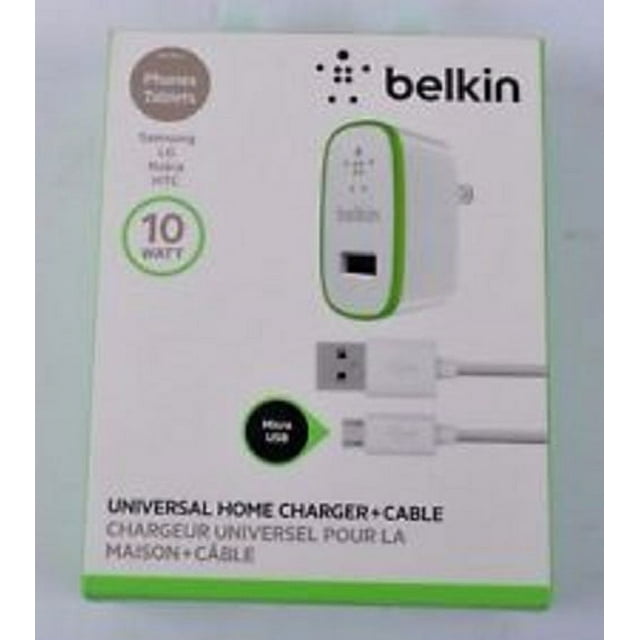 Belkin F8J040TTWHT 2.4-Amp Boost Up Home Charger with Charge and Sync Lightning-to-USB Cable
