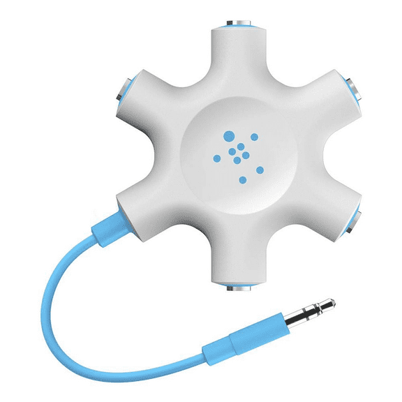 Belkin F8Z274BTBLU RockStar 5-Jack 3.5 mm Audio Headphone Splitter
