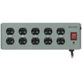thumbnail image 1 of Belkin F9D1000-15 Metal SurgeMaster 885 J Surge Protector with 10 AC Outlets and 15 ft. Cord - Dark Gray, 1 of 8