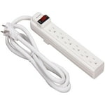 Belkin 6-Outlet Power Strip with five-foot cord, White