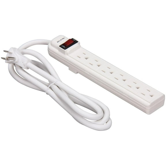 Belkin F9P609-05R-DP 6-Outlets Power Strip - 6 x AC Power - 5 ft Cord - 24 A Current - 125 V AC Voltage - 1875 W