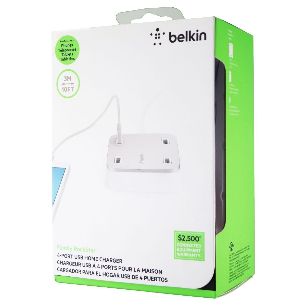Belkin Family Rockstar Wall-Mountable 4-Port USB Desktop Charging Station - image 1 of 2