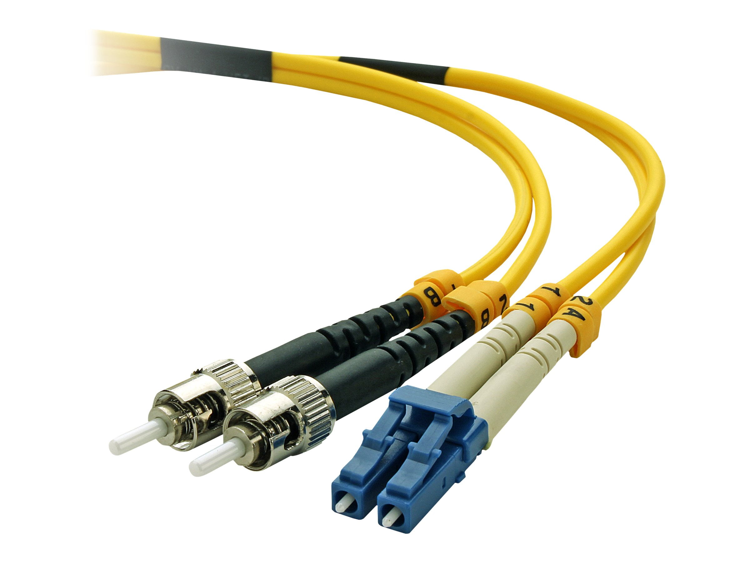 Belkin - Patch cable - LC/PC single-mode (M) to ST/PC single-mode (M) - 10 m - fiber optic - 8.3 / 125 micron - OS1 - yellow