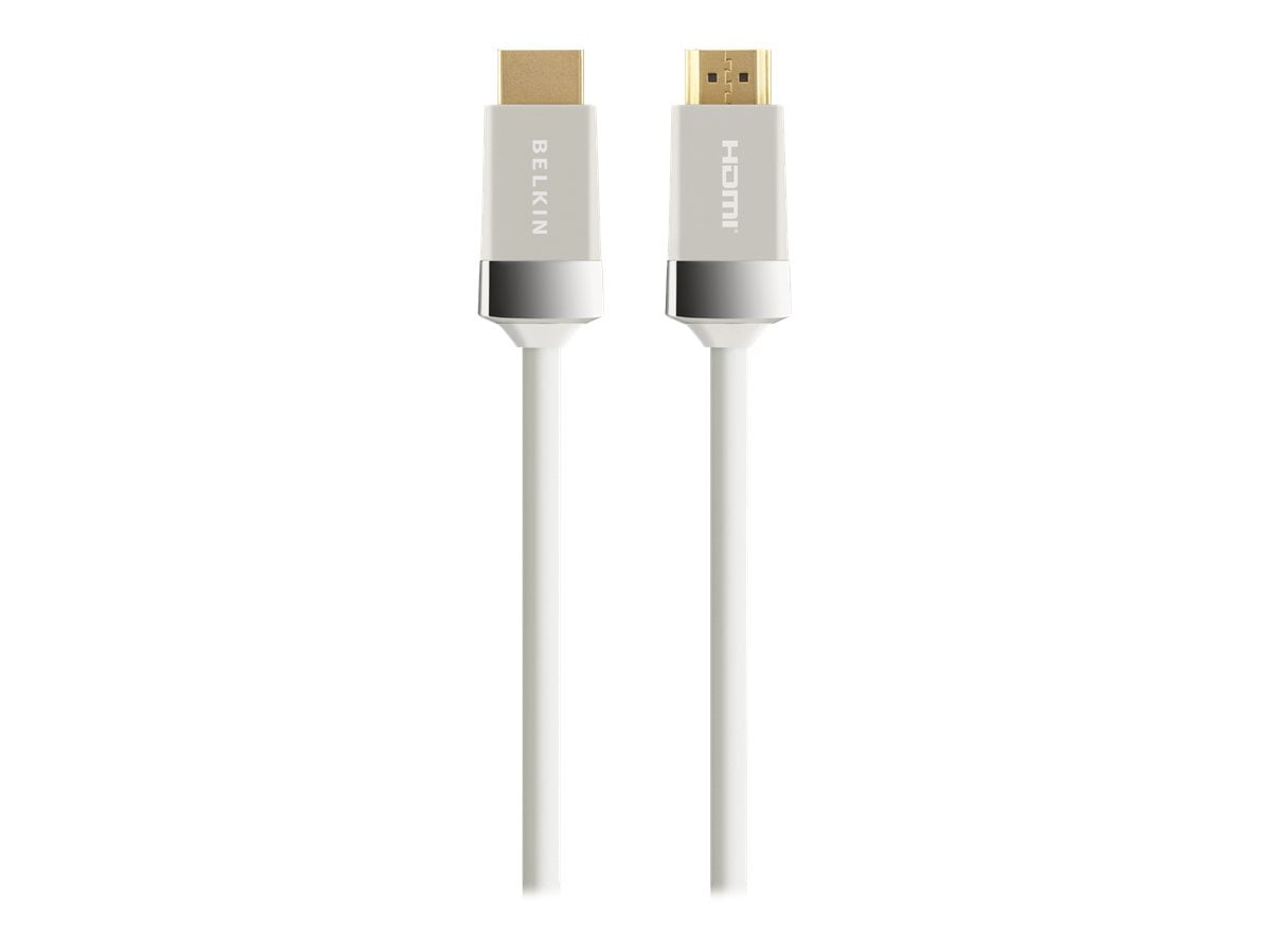 Belkin HDMI Cable - HDMI Digital Audio/Video - 6ft - White
