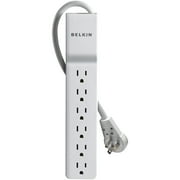 Belkin BE106000-08R 720 J Home/Office 6-Outlet Surge Protector with Rotating Plug and 8 ft. Cord - White