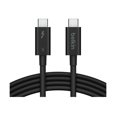 Belkin - 3.3ft USB-C Thunderbolt 5 Cable w/ 240W Power Delivery, Bandwidth Boost Up to 120Gbps, and 4K UHD Display Resolution - Black