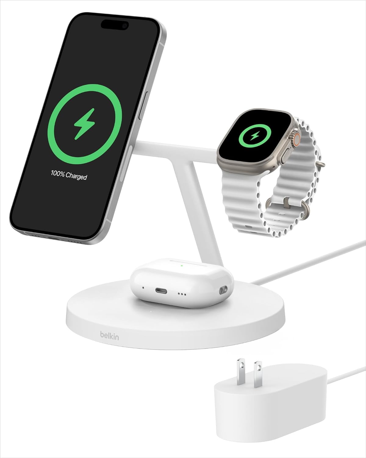 Belkin 3 in 1 MagSafe充電器 ホワイトWIZ009dqWH Amazon.co.jp: 【VGP 2022受賞】Belkin 3 in 1 MagSafe充電器