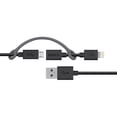 thumbnail image 1 of Belkin Micro-USB Cable with Lightning Connector Adapter, Black, 3 ft, 1 of 3