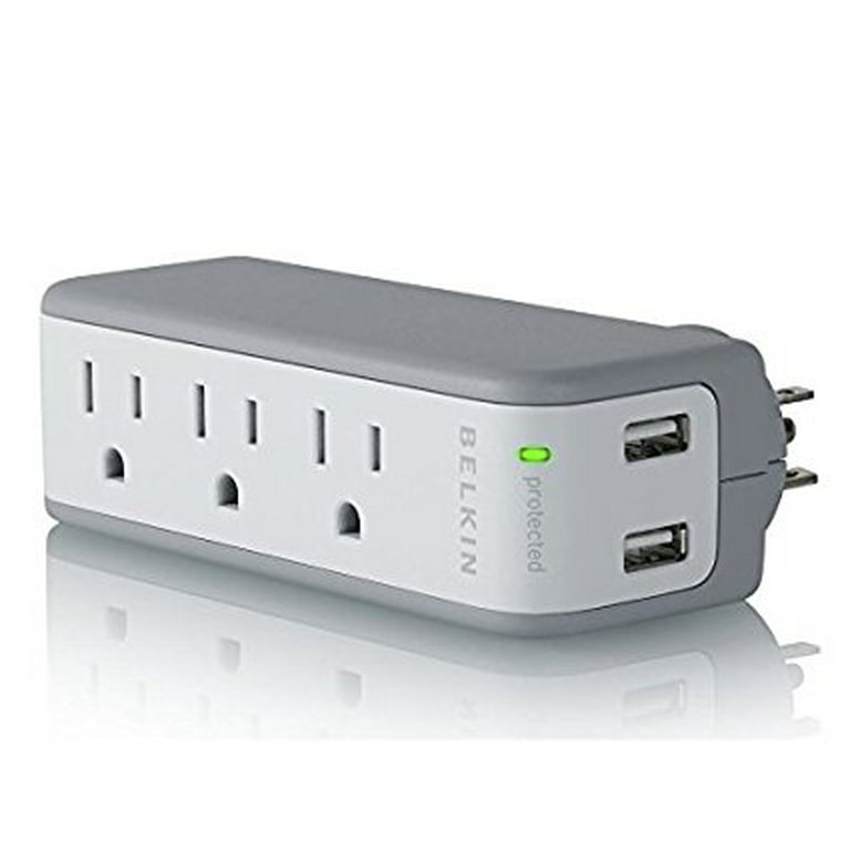 Lure Colonial vinkel Belkin Mini Surge Protector with USB Charger - Walmart.com