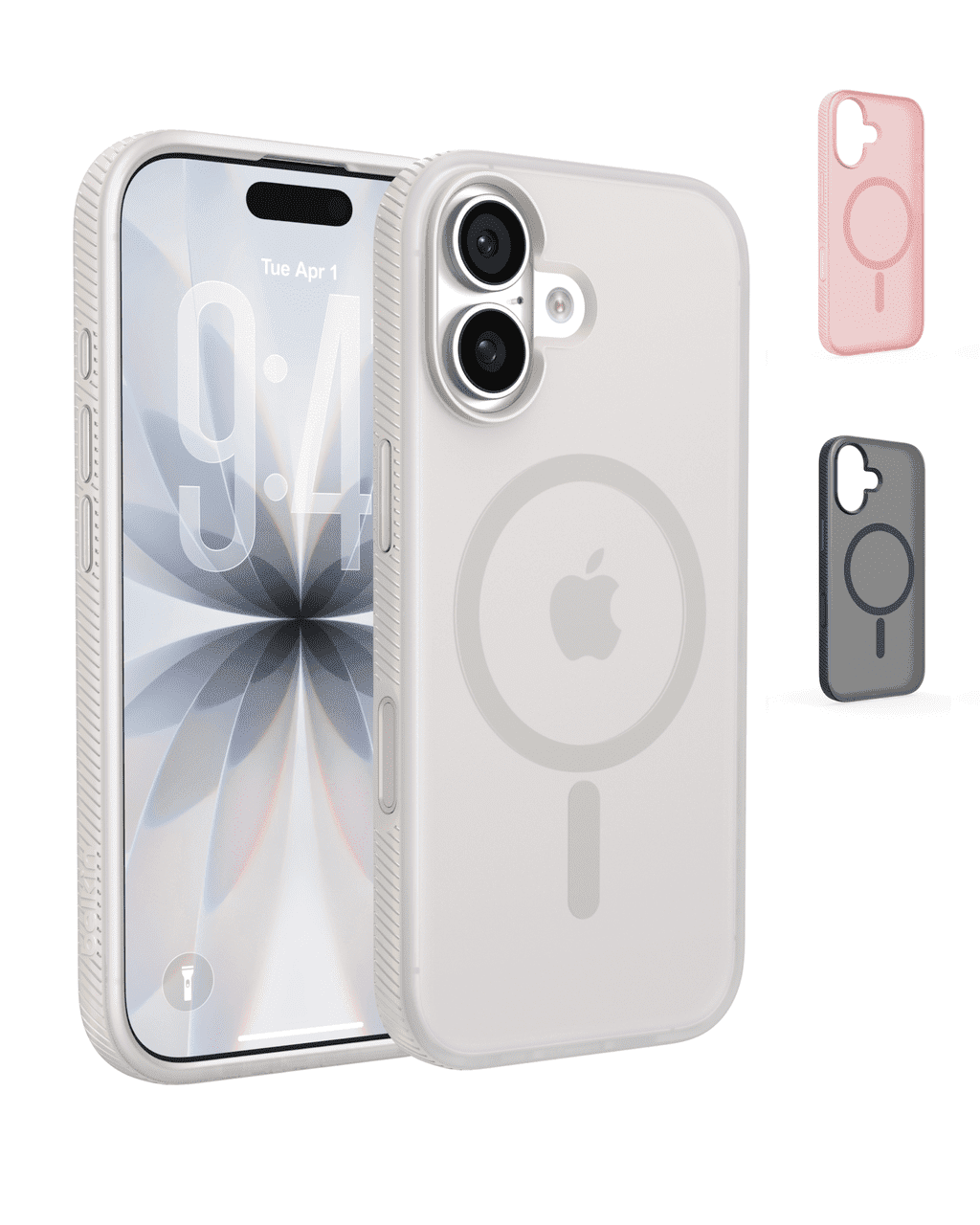 Belkin for iPhone 17 Case, Grip, MagSafe Compatible w/Anti-Scratch & Anti-Yellowing Coating, Touch Sensitive Camera Control - Military Grade, Anti-Slip, Magnetic, Shockproof, Protective